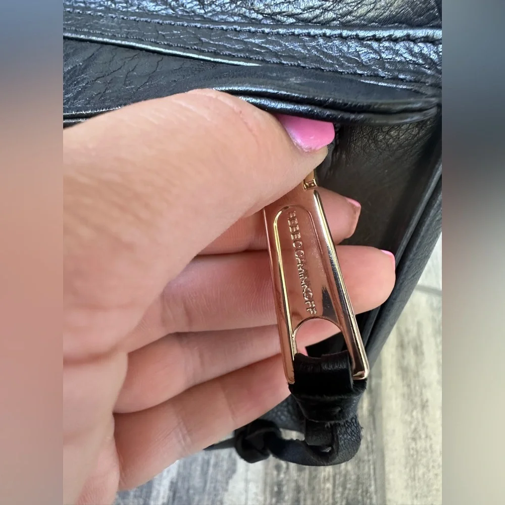 Rebecca Minkoff MAC Leather Black and Gold Handbag ONLY - Picture 11 of 17